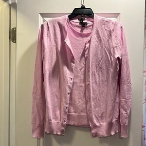 Lilac knit top and cardigan size medium